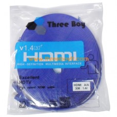 Cable DP HDMI M/M (30M) Slim สายแบน ThreeBoy